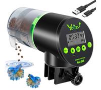 Ycozy Alimentador Automatico Acuario Recargable Dispensador Comida para Peces USB Charger Alimentador Comedero Automatico Peces con Pantalla LCD, Navi-EVS
