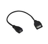 YCS Fundamentos 9 Inch USB 2.0 una Hembra a Micro B Hembra Cable de extensión