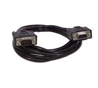 YCS Fundamentos Negro DB9 9 Pin Serial/RS232 Macho/Hembra Cable de extensión 06 ft