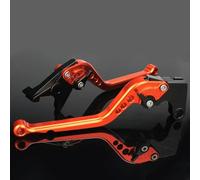 YCSYHQM Palanca de Freno para Motocicleta, 1 Par Aleación de Aluminio 7/8" para Yamaha XT600 XT600E XT600X 1984-1991 Regulables Palanca de Manetas Embrague de Freno 22mm-177mm Orange