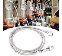 Yctze 1,8 M CO2 Kit de Adaptador de Manguera de Alta Presión para Máquina de Soda con Conector W21.8-14, Acero Inoxidable Trenzado, Conecta un Tanque de CO2 Grande