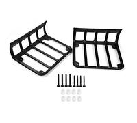 Yctze 1 par de cubierta de luz trasera para luces traseras, protector de luces traseras de aleación de aluminio para JK Wrangler 2007-2016 (negro) protector de luz trasera para