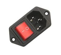 Yctze 1 PCS IEC 320 C14 Cable de Alimentación Cable de Entrada Salida de Entrada con Interruptor de Balancín 250V10A, Red Eficiente y Gestión de Energía