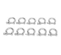 Yctze 10 Grilletes de de Acero Inoxidable D con Capacidad de Carga de 80 Kg para Camping, Senderismo y Deportes Al Aire (M6)