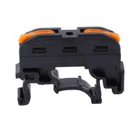 Yctze 10 Uds PCT-211 Conector de Cable Tipo Carril 0,2-4mm Prensa Bloque de Terminales de Cableado Rápido Gris Claro para un Uso Fácil (PCT-211 negro)