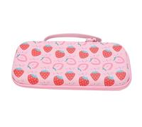 Yctze 2 Consolas de Juegos Portátiles de Transporte Compatibles con 2 Bolsas Protectoras Duras de EVA para Viajes Portátiles Accesorios con Diseño de Fresa (con Correa)
