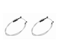 Yctze 2 PCS 90 Cm Motocicleta Trenzada Acero Inoxidable Embrague de Acero Manguera de Aceite de Aceite Duradero para Mejorar el Rendimiento de Frenado