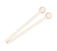 Yctze 2 PCS Ethereal Drumsticks Mallets de Cabeza Redonda de Madera Portátil para la Mano (corto)