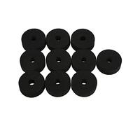 Yctze 20 Almohadillas de Arandela de Fieltro para Platillos, Accesorios Antideslizantes, Sonido Mejorado y Kits de Repuesto de Tamaño Estándar (BLACK)