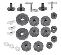 Yctze 23Pcs Drum Felt Pad Kit, Durable Non-Slip Cymbal Accessories for