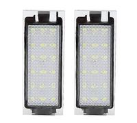 Yctze 2Pcs Luz de matrícula de coche, ABS 18 Cuentas de luz LED Lámpara de luz de carcasa negra
