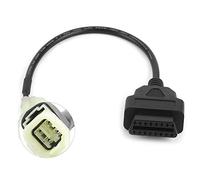 Yctze 4 Pin OBD2 Cable, 4 Pin OBD2 de diagnóstico de fallos del adaptador del cable de partes de motos de detección en forma para motocicletas o Similarpourcable diagnóstico Daelim 4 pin OBD2 enchufe