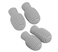 Yctze 4pcs Drumstick Tip Silent Silicone Agradable Accesorios para Práctica e Instrumento de Silencio (GREY)