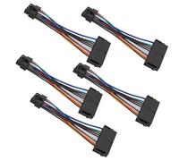 Yctze 5 Piezas Adaptador de Corriente ATX de 24 Pines a 12 Pines Adaptador de Cable de Alimentación Convertidor de Cable ATX de 24 Pines a 12 Pines Cobre de PVC de 15 Cm para