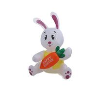 Yctze 59.8in Inflable Happy Bunny Decoration con LED Lights - Holding Zanahor para Festividades Al Aire Libre y Interior (EU Enchufe 220-240V)