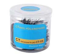 Yctze 80 piezas parche de reparación de neumáticos,45x45mm parche de goma Universal para neumáticos, reparación de pinchazos, herramienta de reparación de pinchazos para coches y motocicletas