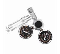 Yctze Acuario Regulador de CO2 Premium con Pantalla de Doble Calibre, Contador de Burbujas y : Crecimiento de Plantas y Optimización de Las Condiciones de Vida (Interfaz de medidor Doble Grande