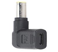 Yctze Adaptador Compacto Tipo C a CC, Conector PD de ángulo Recto de Enchufe Hembra a Macho de 7,9x5,5 Mm para Dispositivos de Carga Rápida