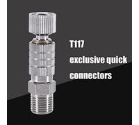 Yctze Adaptador de Acoplamiento de Desconexión Rápida para Aerógrafo de 1/8 pulg. Con Accesorios Macho y Hembra, Aerógrafos Con Control de Flujo de Aire sin Complicaciones, Mecanismo Autosellante,