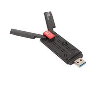 Yctze Adaptador de Red USB3.0 WiFi 6 5GHz 1800Mbps Adaptador WiFi de Doble Banda con Antenas Duales 3dbi Controlador Transmisor WiFi para Juegos de Computadora Receptor para 11