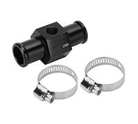 Yctze Adaptador de Sensor de Temperatura de Agua de 3 Vías de Aluminio CNC, Conector de Tubo de Refrigeración Anodizado con Abrazaderas Universales para Mods de Motocicleta (Un (20mm))