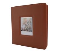 Yctze Álbum de Fotos Libro de Memoria de álbum de Recortes para Wide 300 400 90x110 Mm Fotos 36 Páginas 288 Fotografías Capacidad con PU Cuero Ventana Delantera para Regalos de Viaje (Brown)