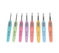 Yctze Aluminium Crochet Hook Set with Colorful Soft Plastic Handle for Easy