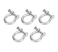 Yctze Anclajes de Grilletes en D de Acero Inoxidable, 5 uds., para Acampar, Senderismo, Deportes Al Aire (M8)