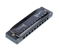 Yctze Armónica de 10 Hoyos 20 Diatónicos de Blues Clave de C con - Armónica de 10 Hoyos 20 Tune C Clave Boca Estándar Profesional con para Niños Principiantes - Instrumentos Musicales/Viento y