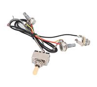 Yctze Arnés de Cableado para Guitarra Eléctrica Precableado con Potenciómetros A500K B500K, Repuesto de Metal para la Mayoría de los Estándares