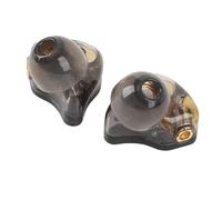 Yctze Auriculares IEM con Cable de Alta Fidelidad, Aislamiento de Ruido del Cuerpo de Resina del Panel de Aleación de Aluminio, Conector Chapado en Oro del Cable de Cobre Plateado (Black)