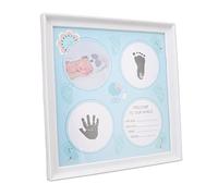Yctze Baby Handprint Footprint Kit para Recién Nacidos Niños y Niñas | Marco de Impresión para Bebés Fácil de Usar para Recuerdos Apreciados | Incluye Tinta y Tarjetas de Imprenta (BLUE)
