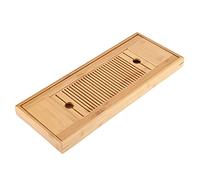 Yctze Bandeja de Bandeja de té de bambú para té de Gongfu, Diseño Extraíble, Tanque de Almacenamiento de Agua - de Ecológico de 38x15 Cm para el Hogar o la Oficina