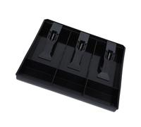 Yctze Bandeja de Inserción para Caja Registradora, Reemplazo Ideal para Compartimentos de Caja Registradora con Plástico para Almacenamiento de Dinero, Adecuada para el Hogar y la Empresa (BLACK)