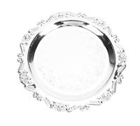 Yctze Bandeja para Servir Floral, Plato para Charcutería de Fiesta, Plato para Servir Floral, Bandeja Decorativa con Espejo Multifuncional Vintage, Tablero de Charcutería de Melamina (25CM)