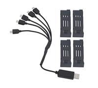 Yctze Batería de Litio de 1200 MAh, Batería de Alta Conversión de 3,7 V para Dron de Control Remoto E58 L800 JY019 S168, con Protección contra Sobrecarga (Cuatro baterías)