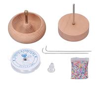 Yctze Bead Spinner Kit de Herramientas de Cuentas de Madera para Manualidades con 1000 Cuentas para Hacer Joyas y Proyectos de Manualidades, Tamaño 3,5 X 3,9 Pulgadas