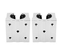 Yctze Bloque de Rodamiento Deslizante Abierto de Aleación de Aluminio SBR25UU de 2 Piezas para Aplicaciones Industriales, Silencioso y de Alto Rendimiento