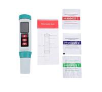 Yctze Bolígrafo Probador de Calidad del Agua, 5 en 1 Digital PH EC Salinidad TDS Medidor de Temperatura Detector de Calidad del Agua con Retroiluminación LCD, para Beber de Mar de Piscina de Acuario