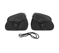 Yctze Bolsa de Silla de Monada de Motocicleta Bolsa Lateral de Motocicleta de Cuero 16L Rain PU Cuero de Cuero Ajustable Retención de la Cuerda Reemplazo de Bolsas de Malla Interna
