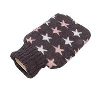 Yctze Botella Caliente de 2000 Ml con Cubierta de Punto Suave para la Comodidad y en Invierno, Ideal para K y Calidez de Hombro (Cinco puntas en forma de estrella)