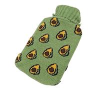 Yctze Botella Caliente de 2000 Ml con Cubierta de Punto Suave para la Comodidad y en Invierno, Ideal para K y Calidez de Hombro (Palta)