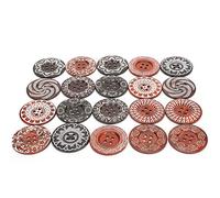 Yctze Botones de Costura 6 Cm 20 Piezas Patrón Mixto 4 Agujeros Botones de Costura de Madera Decoración de Abrigo de Suéter - Decorativos Pintados Artes, Manualidades y //Nociones de y