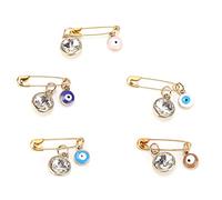 Yctze Broche de Mal de Ojo Azul Personalizado Hecho a Mano para bebé Niño, para Decoración y Protección de Ropa, Sombreros, Bolsos