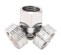 Yctze Cabezal de Aspersor Tipo Ventilador de 3 Orificios M14x1.5, Boquilla Rociadora de Niebla, Boquilla de Riego de Cobre Cromado con Ahorro de Agua de Alta Eficiencia, Ideal para Jardín e