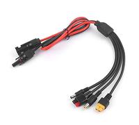 Yctze Cable de Extensión del Panel 4 en el Diseño con Conectores IP68 para Anderson, XT60, DC 8 Mm y 5.5 Mm, para Uso Al Aire Libre