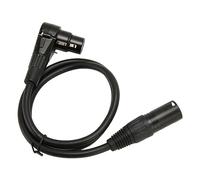 Yctze Cable de Micrófono XLR Macho a Hembra de ángulo Recto, Chapado en Plata, Cable Equilibrado OFC de 29,5 Pulgadas para Calidad de Sonido HiFi