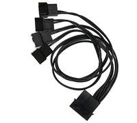 Yctze Cable Divisor de Ventilador PWM: Adaptador de 4 Pines para Ventiladores de 3 Pines y Práctica Extensión de Alimentación de 12 V para Computadora de Escritorio