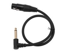 Yctze Cable XLR Hembra a Macho de 6,35 Mm de - XLR Balanceado a Conector Macho de ángulo Recto de 1/4 Pulgadas de 90 Grados, Mezcladores, Cámaras, Micrófonos y Amplificadores - PVC con Chapado en Oro
