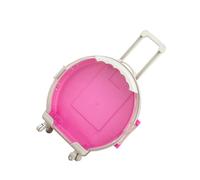 Yctze Caja de Almacenamiento Multifuncional con Forma de Maleta Redonda de Juguete con Ruedas para Viajar y Uso en Casa (Rojo púrpura)